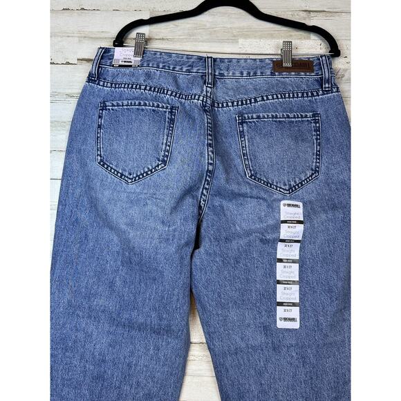 Rock & Roll Denim Cowgirl® 32x27 Straight Cropped High Rise Sequined Front NWT - Picture 6 of 16